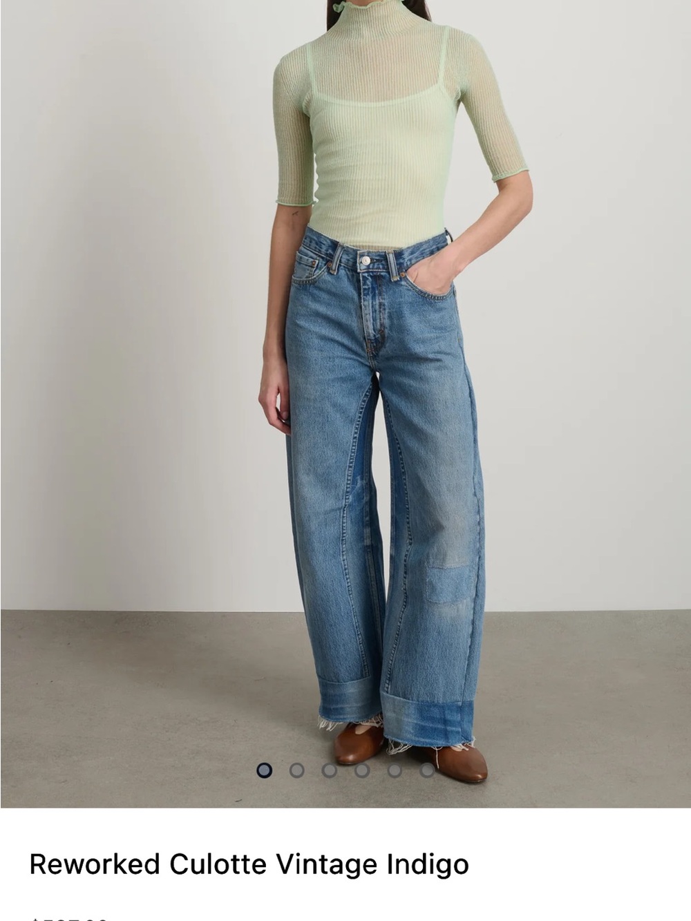 B SIDES Reworked Indigo Culotte Jeans - Picture 4 of 16